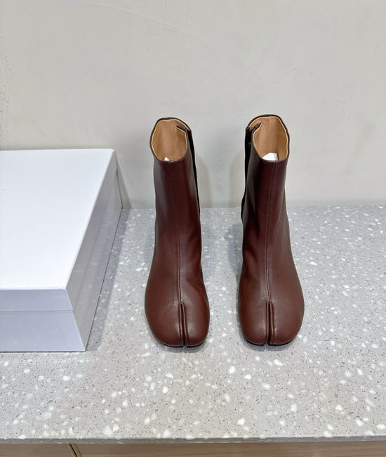 Maison Margiela Chunky Heel Split Toe Ankle Boots Soft Premium Leather