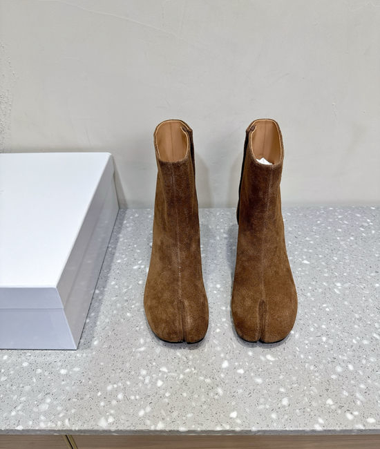 Maison Margiela Chunky Heel Split Toe Ankle Boots Soft Premium Leather