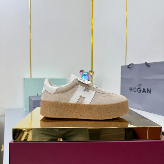 Hogan Classic Platform Casual Sneakers Comfortable Retro Daily Footwear