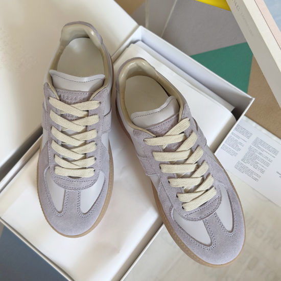 Maison Margiela Classic Leather Stitching Thick Sole Training Sneakers