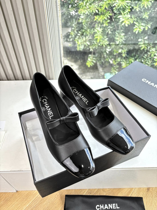 Chanel Woven Mary Jane Peep Toe Single Shoes Comfortable Elegant Footwear