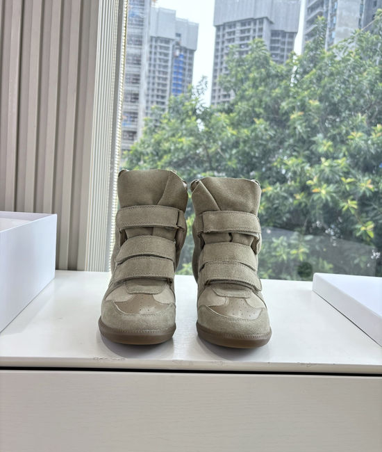 Isabel Marant Classic Hidden Heel Color Block High Top Sneakers