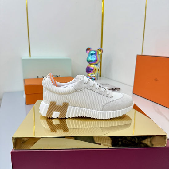 Hermes Couple s Stylish High-Tech Fabric Athletic Shoes