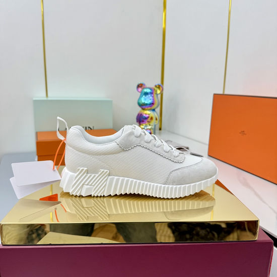 Hermes Couple s Stylish High-Tech Fabric Athletic Shoes