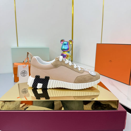 Hermes Couple s Stylish High-Tech Fabric Athletic Shoes