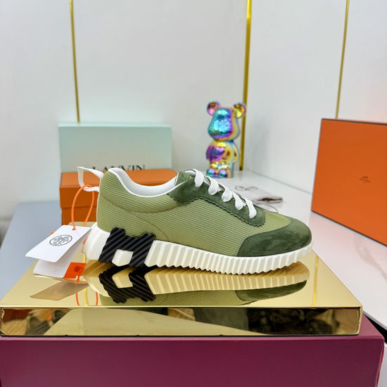 Hermes Couple s Stylish High-Tech Fabric Athletic Shoes