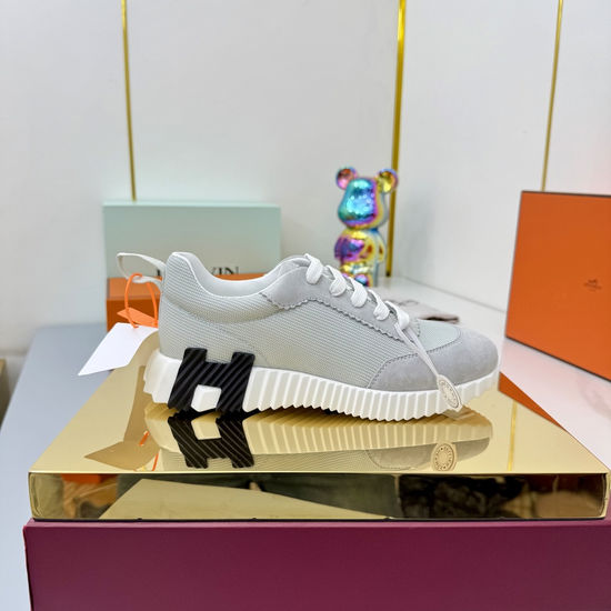 Hermes Couple s Stylish High-Tech Fabric Athletic Shoes