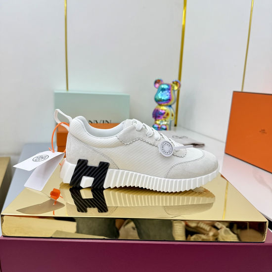 Hermes Couple s Stylish High-Tech Fabric Athletic Shoes