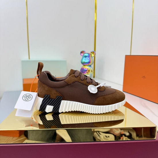 Hermes Couple s Stylish High-Tech Fabric Athletic Shoes