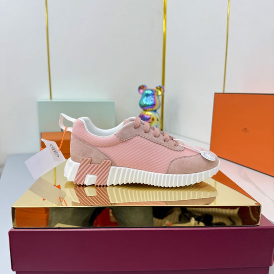 Hermes Couple s Stylish High-Tech Fabric Athletic Shoes