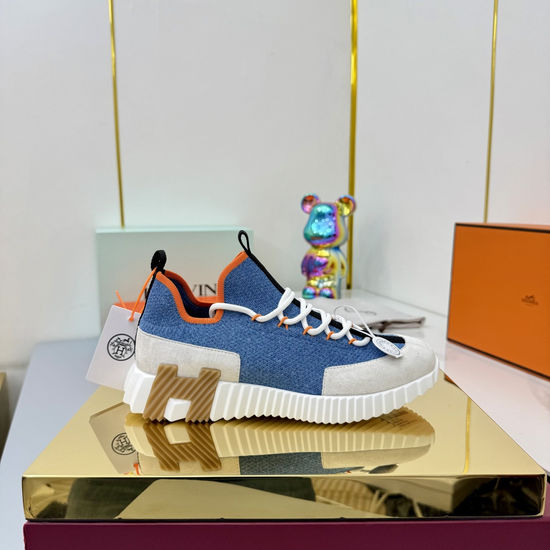 Hermes Couple s Stylish High-Tech Fabric Athletic Shoes
