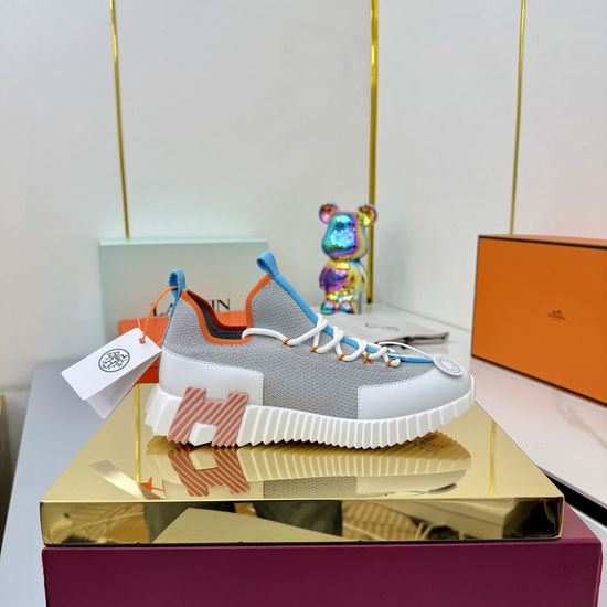 Hermes Couple s Stylish High-Tech Fabric Athletic Shoes