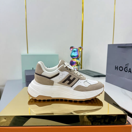 Hogan Contrast Color Thick Sole Comfortable Casual Sneakers