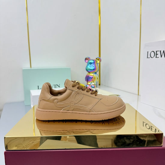 Loewe Minimalist Leather Casual Sneakers With Non-slip Sole