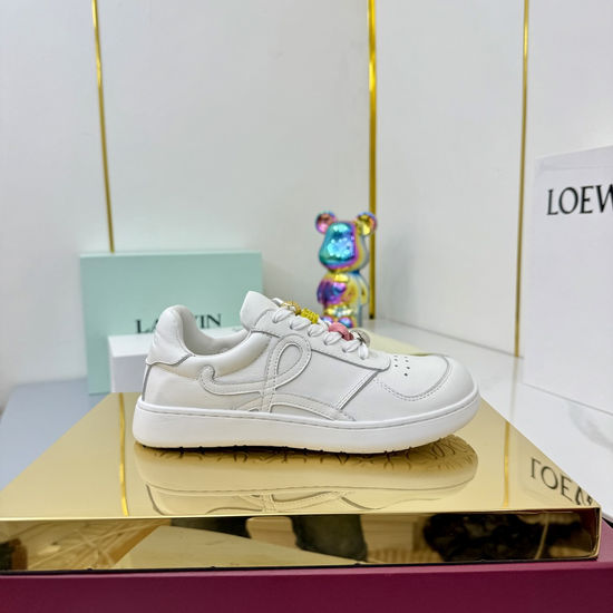 Loewe Minimalist Leather Casual Sneakers With Non-slip Sole