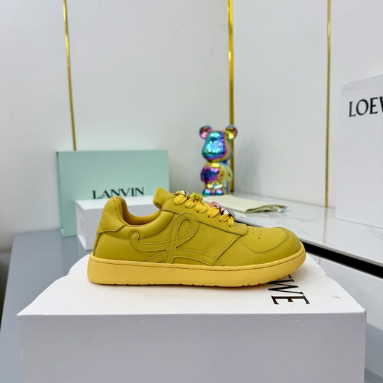 Loewe Minimalist Leather Casual Sneakers With Non-slip Sole