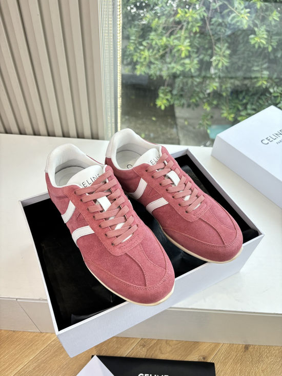 Celine Platform Lace Up Leather Casual Comfortable Sneakers