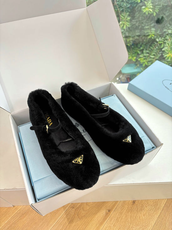 Prada Vintage Leather Mary Jane Loafer Flats