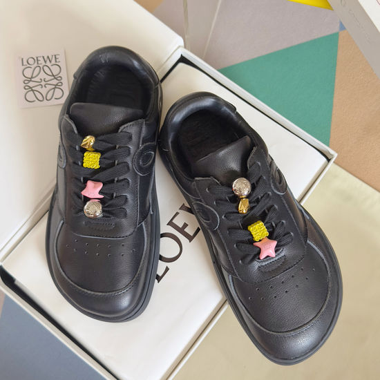 Loewe Cowhide Upper Casual Sneakers with Non-slip Rubber Sole