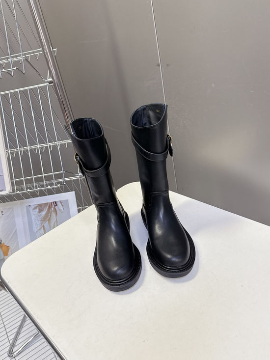 Celine Vintage Style Cowhide Leather Non-slip Short Boots