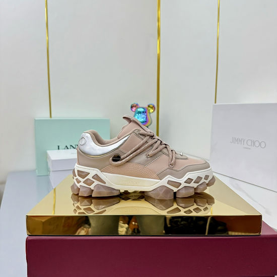 Jimmy Choo Multi-Facet Sole Cushioned Breathable Athletic Sneakers