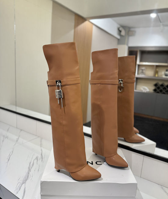 Givenchy Premium Leather Over-the-Knee Boots With Decorative Buckle
