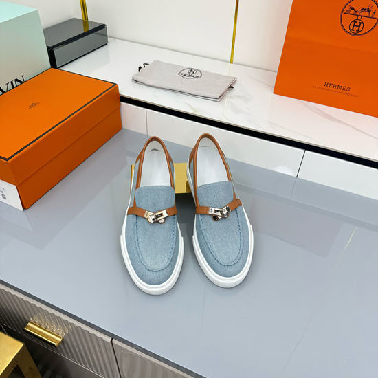 Hermes Premium Leather Casual Sneakers With Adjustable Straps