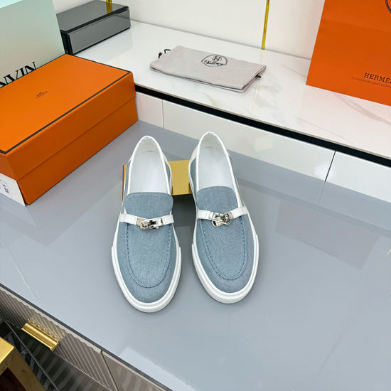 Hermes Premium Leather Casual Sneakers With Adjustable Straps