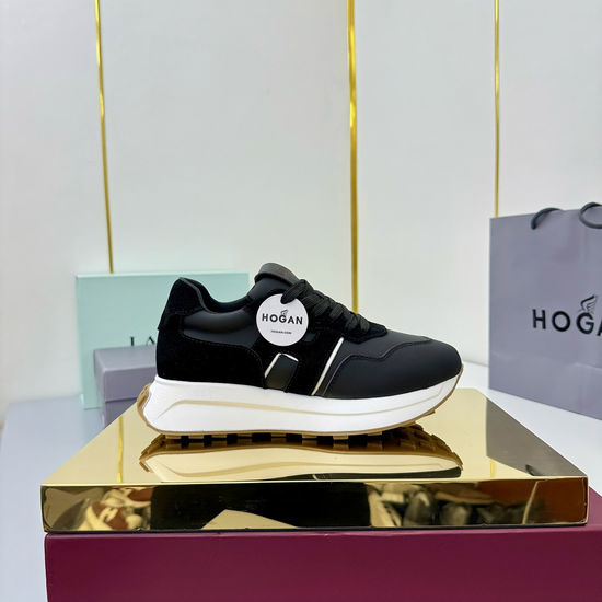 Hogan Thick Sole Casual Sports Shoes With Color Block Design