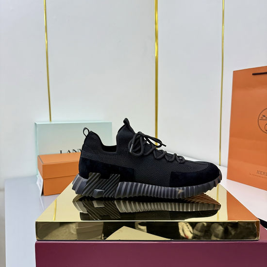 Hermes Classic Couple s High-Tech Canvas Sneakers