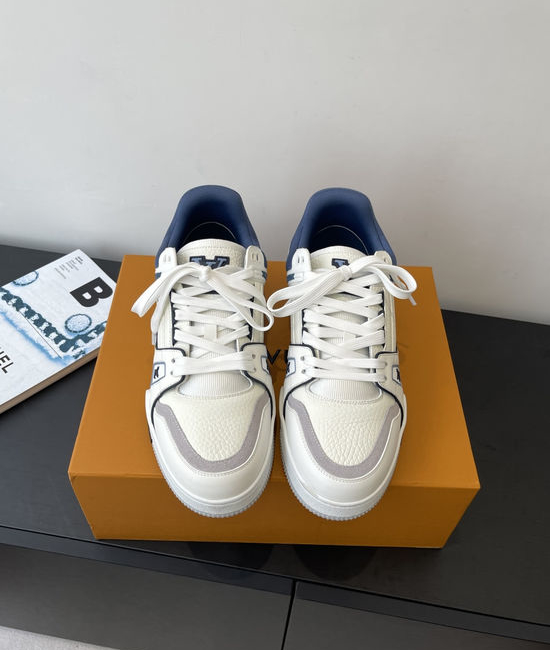Louis Vuitton LV Retro Leather Sneakers Breathable Casual Skate Shoes