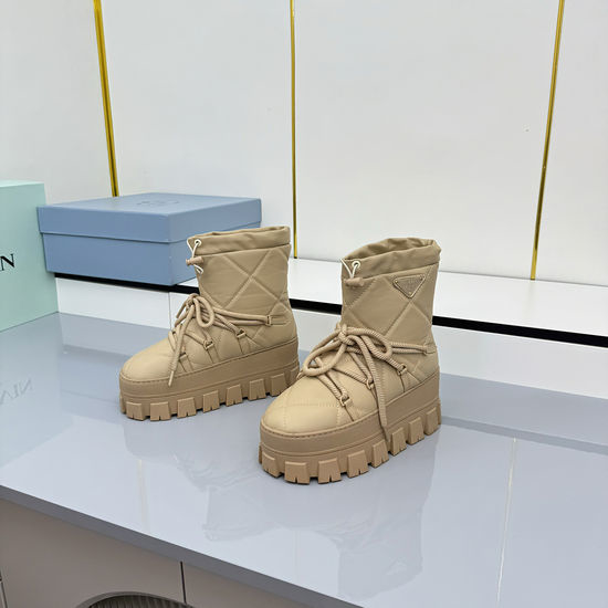 Prada Warm Suede Wool Lined Non-slip Winter Snow Boots