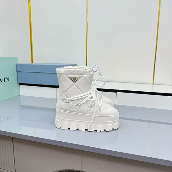 Prada Warm Suede Wool Lined Non-slip Winter Snow Boots