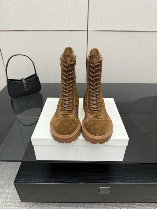 Celine Vintage Thick Sole Mid-Calf Martin Boots