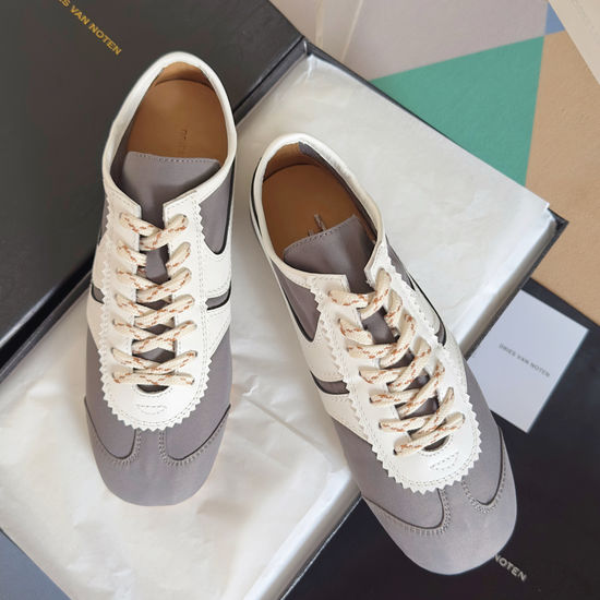 Dries Van Noten Vintage Suede Color Block Casual Training Sneakers
