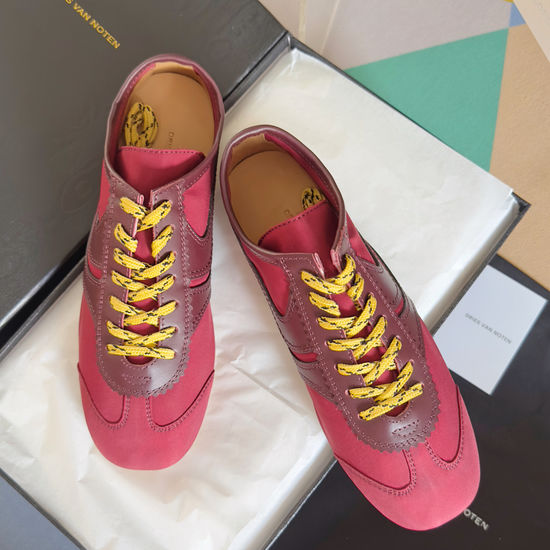 Dries Van Noten Vintage Suede Color Block Casual Training Sneakers