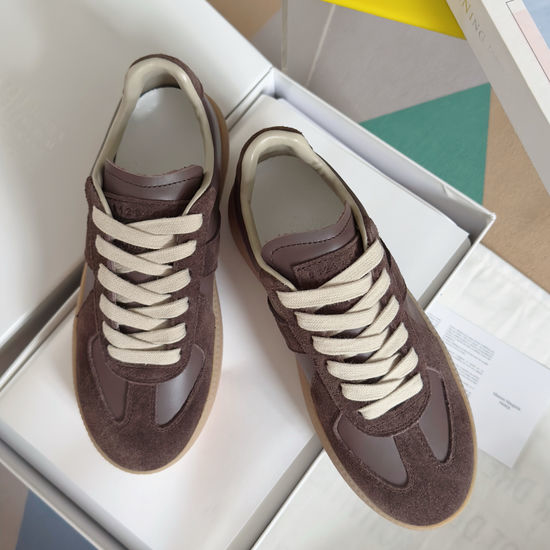 Maison Margiela Classic Leather Stitching Thick Sole Training Sneakers