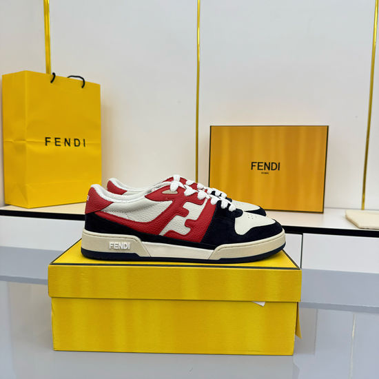 Fendi Vintage Stitching Design Casual Skateboarding Sneakers