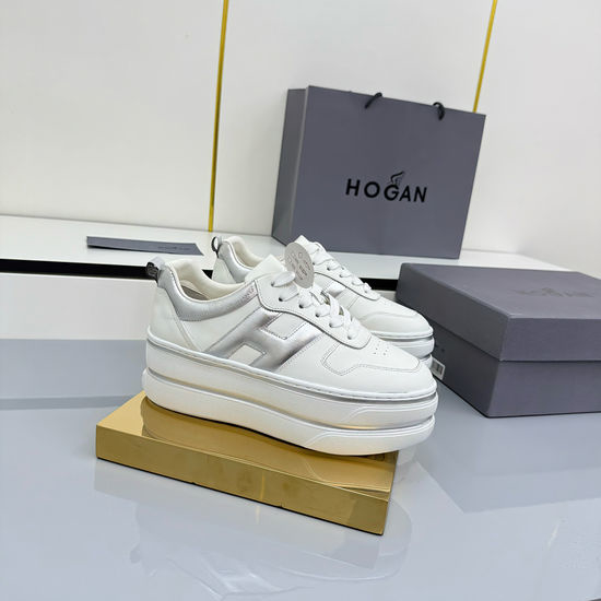Hogan Elevated Soft Leather Casual Sneakers Comfortable Daily Footwear