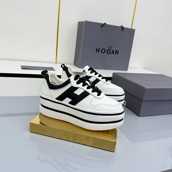 Hogan Elevated Soft Leather Casual Sneakers Comfortable Daily Footwear