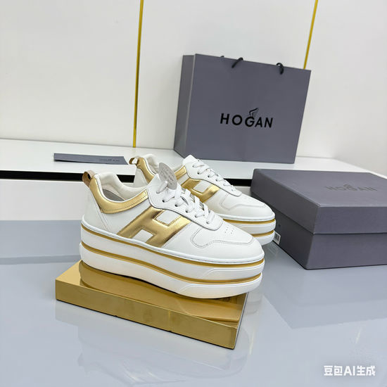 Hogan Elevated Soft Leather Casual Sneakers Comfortable Daily Footwear