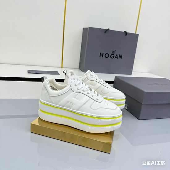 Hogan Elevated Soft Leather Casual Sneakers Comfortable Daily Footwear
