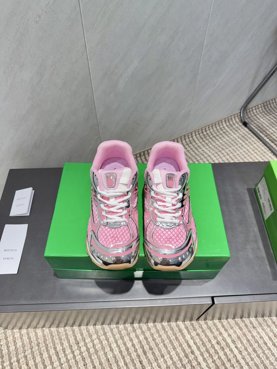 Bottega Veneta Geometric Sole Breathable Mesh Height Boosting Chunky Sneakers