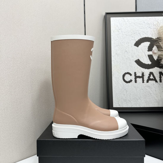 Chanel Waterproof Non-slip Rubber Rain Boots Classic Style