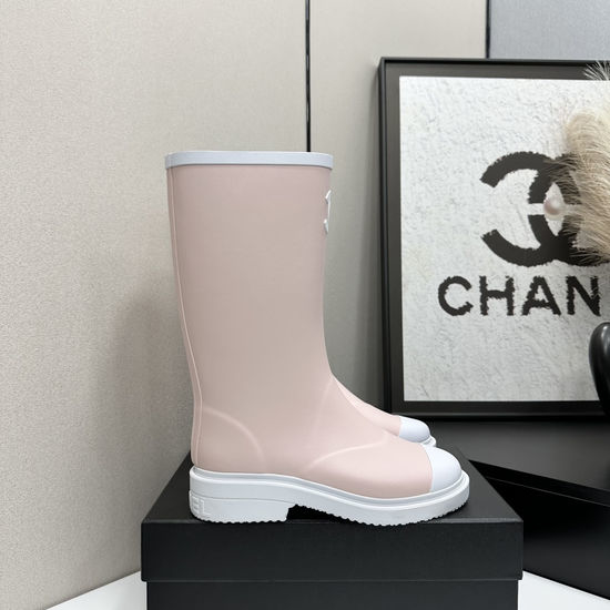 Chanel Waterproof Non-slip Rubber Rain Boots Classic Style