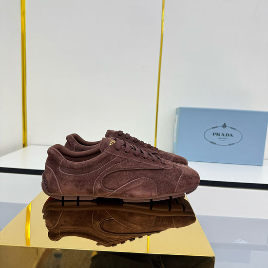 Prada Retro Suede Comfortable Casual Training Shoes