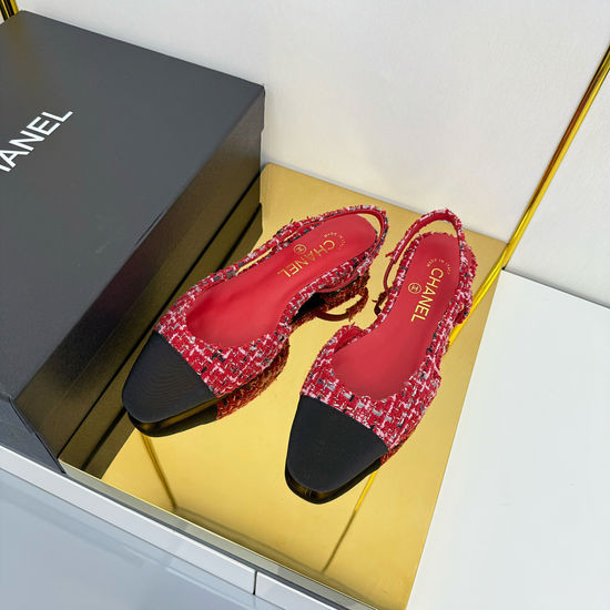 Chanel Classic Slingback Flats Premium Sheepskin Upper Leather Sole