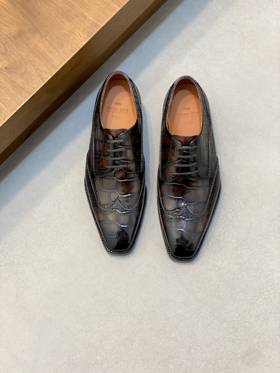 Berluti Premium Leather Formal Dress Shoes with Hand-finished Patina