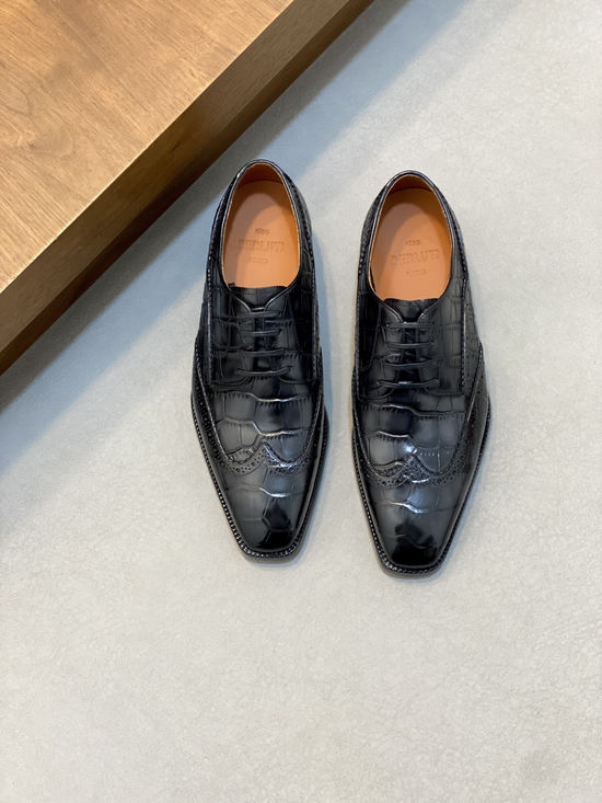Berluti Premium Leather Formal Dress Shoes with Hand-finished Patina