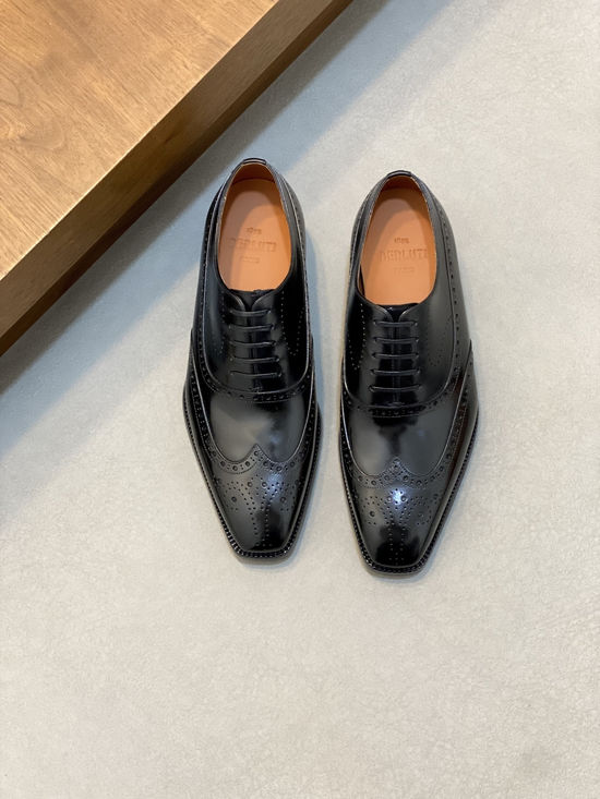 Berluti Premium Leather Formal Dress Shoes with Hand-finished Patina